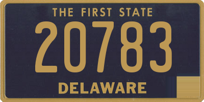 DE license plate 20783