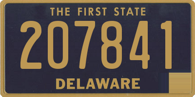 DE license plate 207841