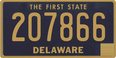 DE license plate 207866