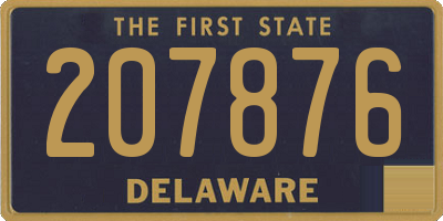 DE license plate 207876
