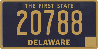 DE license plate 20788