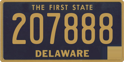 DE license plate 207888