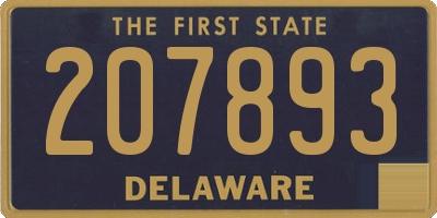 DE license plate 207893