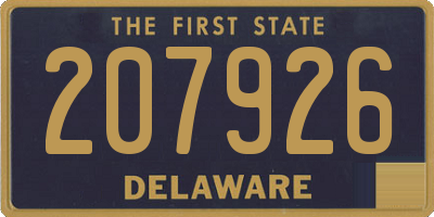 DE license plate 207926