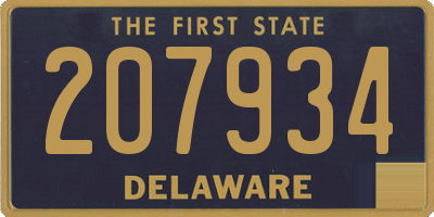 DE license plate 207934