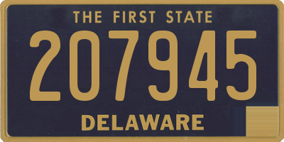 DE license plate 207945