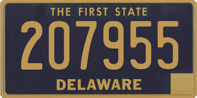 DE license plate 207955