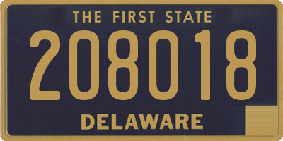 DE license plate 208018