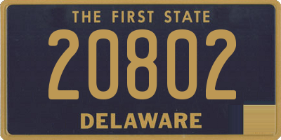 DE license plate 20802