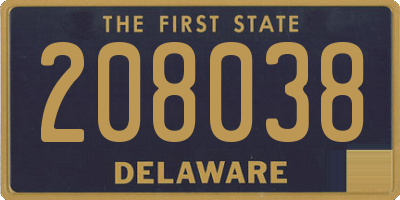 DE license plate 208038