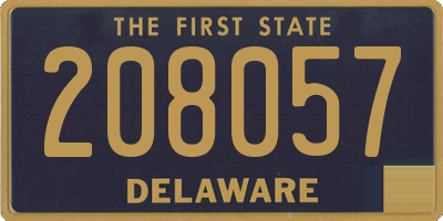 DE license plate 208057