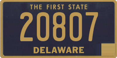 DE license plate 20807