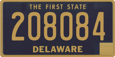 DE license plate 208084