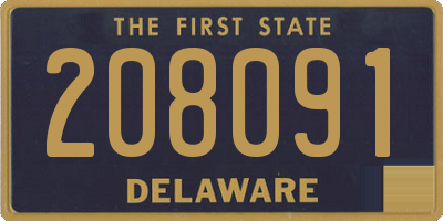 DE license plate 208091