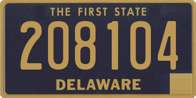 DE license plate 208104