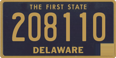 DE license plate 208110