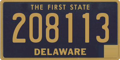 DE license plate 208113