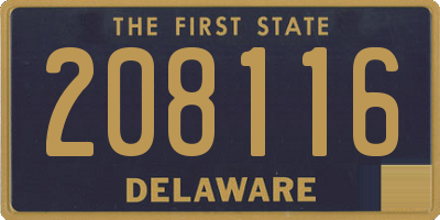 DE license plate 208116