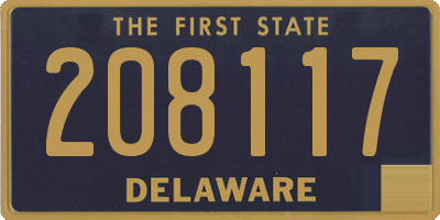 DE license plate 208117