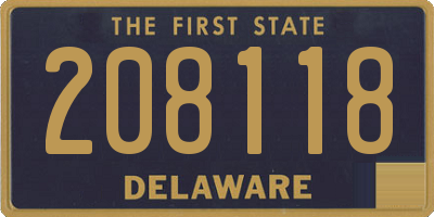 DE license plate 208118
