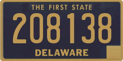 DE license plate 208138