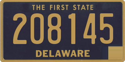 DE license plate 208145