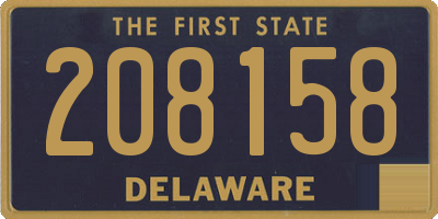 DE license plate 208158