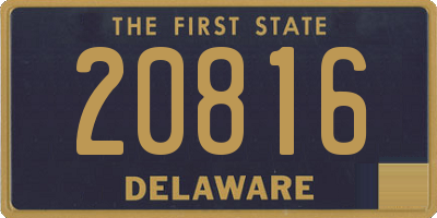 DE license plate 20816