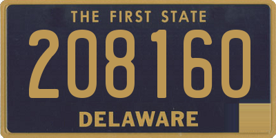 DE license plate 208160