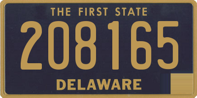 DE license plate 208165
