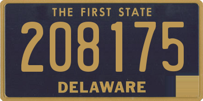 DE license plate 208175