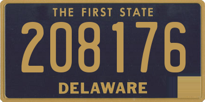 DE license plate 208176