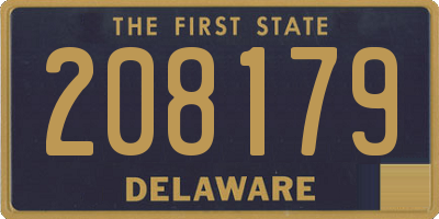 DE license plate 208179