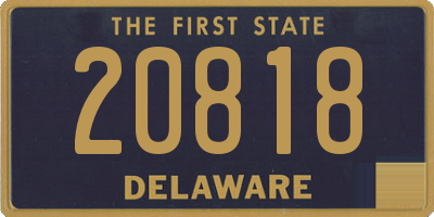 DE license plate 20818