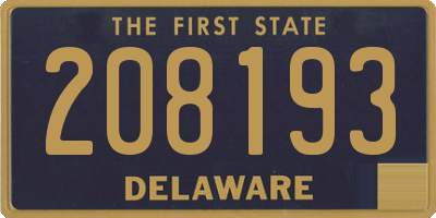DE license plate 208193