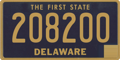 DE license plate 208200