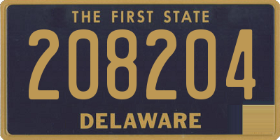 DE license plate 208204