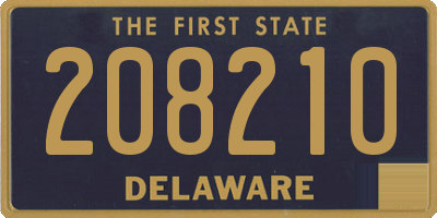 DE license plate 208210