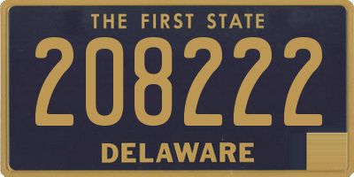 DE license plate 208222