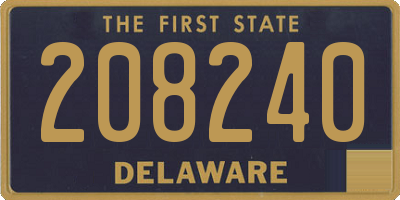 DE license plate 208240