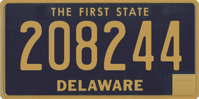 DE license plate 208244