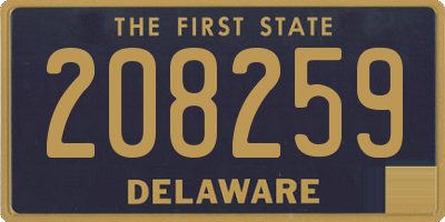 DE license plate 208259