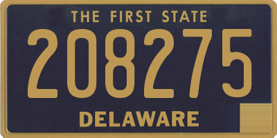 DE license plate 208275