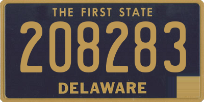 DE license plate 208283