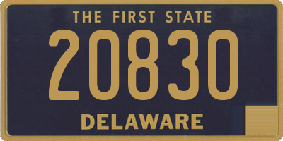 DE license plate 20830