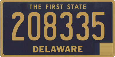 DE license plate 208335
