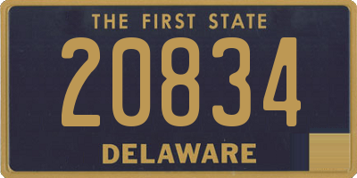 DE license plate 20834