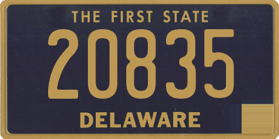 DE license plate 20835