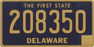 DE license plate 208350