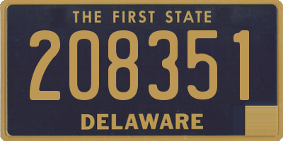 DE license plate 208351